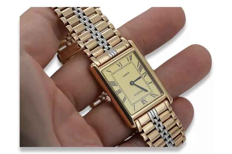 Російське радянське рожеве золото чоловічі годинники Женева mw069rw