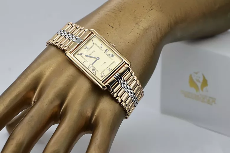 Российские советские розовые часы из желтого золота Geneve mw069rw