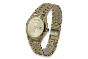 Красивые часы Lady Geneve из желтого золота 14 карат 585 пробы mw013ydg&mbw006yo-f