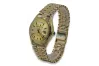 Жълт 14k 585 злато красив часовник Lady Geneve mw013ydy&mbw006yo-f