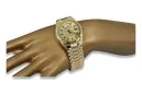 Prześliczny złoty zegarek damski 14k 585 Geneve mw013ydy&mbw006yo-f