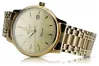 Yellow 14k gold men's watch Atlantic wristwatch mw003y&mbw012yo