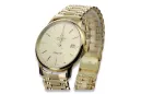 Gold men's watch Geneve ★ zlotychlopak.pl ★ Gold purity 585 333 Low Price!