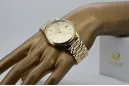 Gold men's watch Geneve ★ zlotychlopak.pl ★ Gold purity 585 333 Low Price!