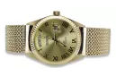 Gold men's watch Geneve ★ zlotychlopak.pl ★ Gold purity 585 333 Low Price!