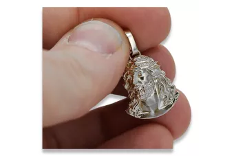 14k pj004w baltojo aukso Jėzaus piktograma