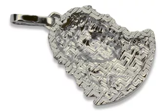 Prívesok ikona Ježiš z bieleho zlata 14k pj004w