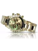Złoty zegarek z bransoletą męski 14k Geneve mw014ydy&mbw017y