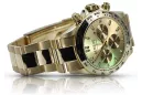 Gold Men's Watch Geneve ★ Zlotychlopak.pl ★ Puritate de aur 585 333 Preț scăzut!