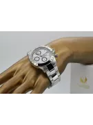 Белый 14k 585 твердое золото мужское джинв часы mw041w