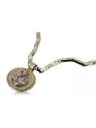 Gold přívěsek medaile 14k božia matka božský s řetězem pm027YW30 & cc047yw