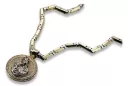 Icône pendentif Joyeux en or 14 carats 585 avec chaîne marteau pm027yw30&cc047yw