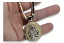Gold přívěsek medaile 14k božia matka božský s řetězem pm027YW30 & cc047yw
