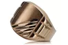 Rose pink 14k 585  gold Men's signet ring csn011r