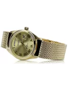 Złoty zegarek z bransoletą damski unisex 14k 585 Geneve mw013ydg&mbw014yo-f