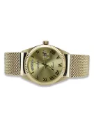 Złoty zegarek z bransoletą damski unisex 14k 585 Geneve mw013ydg&mbw014yo-f