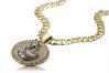 Gold 14k 585 Merry pendant icon with Gourmette chain pm027yw37&cc099y