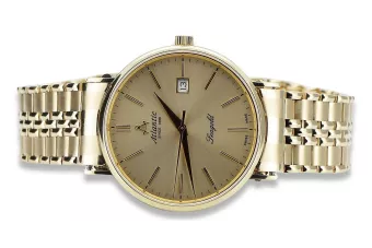 Gold men's watch Geneve ★ zlotychlopak.pl ★ Gold purity 585 333 Low Price!