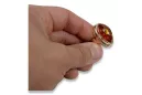 Rusia rosa soviética rosa URSS rojo 585 583 anillo de ámbar oro vrab004