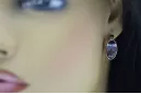 Rose pink 14k 585 gold alexandrite earrings vec001 Vintage Russian Soviet style