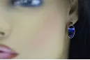 Rose pink 14k 585 gold sapphire earrings vec001 Vintage