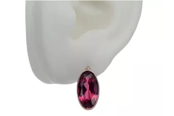 Rosérosa 14k 585 Gold Rubin Ohrringe vec001 Vintage