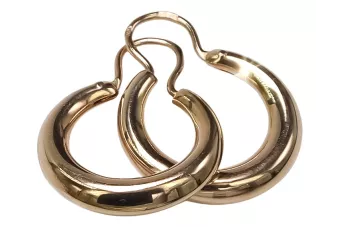 Rosa rusa rosa soviético 14k 585 oro URSS Vintage Cakes рогалик pendientes ven044