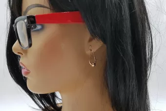 Rosa rusa rosa soviético 14k 585 oro URSS Vintage Hoops pendientes ven038