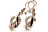 Vintage rose pink 14k 585 gold  Vintage Hanging earrings ven053