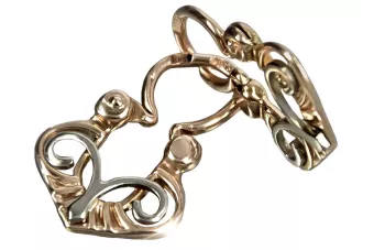 Russische Rose Rosa Sowjetische 14k 585 Gold UdSSR Vintage Gipsy Ohrringe ven054