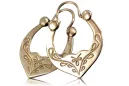 Vintage rose pink 14k 585 gold  Vintage Gipsy earrings ven059