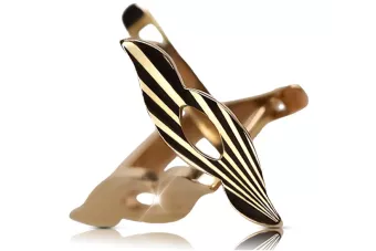 Rusă roz roz sovietic 14k 585 aur URSS Cercei cu frunze de epocă ven062