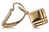 Earrings in Vintage rose 14k gold 585 square Vintage ven071