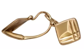 Обеци в Руска роза 14k злато 585 квадрат Реколта ven071