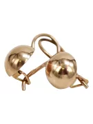 Vintage rose pink 14k 585 gold  Vintage ball earrings ven072
