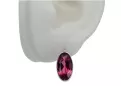 Boucles d'oreilles rubis vintage en argent 925 vec001s