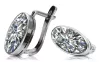 Vintage 925 Silver zircon earrings vec001s Russian Soviet style