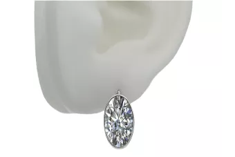 Винтажные серьги из серебра 925 пробы с цирконом vec001s