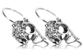 Silver 925 earrings setting vec035s Vintage Russian Soviet style