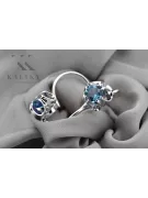 Boucles d'oreilles argent 925 aigue-marine vec035s Vintage