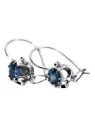 Boucles d'oreilles argent 925 aigue-marine vec035s Vintage