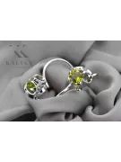 Silver 925 peridot earrings vec035s Vintage Russian Soviet style