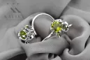 Silver 925 peridot earrings vec035s Vintage Russian Soviet style