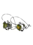 Silver 925 peridot earrings vec035s Vintage Russian Soviet style