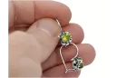 Silver 925 peridot earrings vec035s Vintage Russian Soviet style