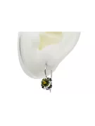 Srebrne kolczyki 925 rosyjskie z peridotem vec035s Vintage