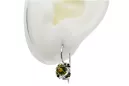 Silver 925 peridot earrings vec035s Vintage Russian Soviet style