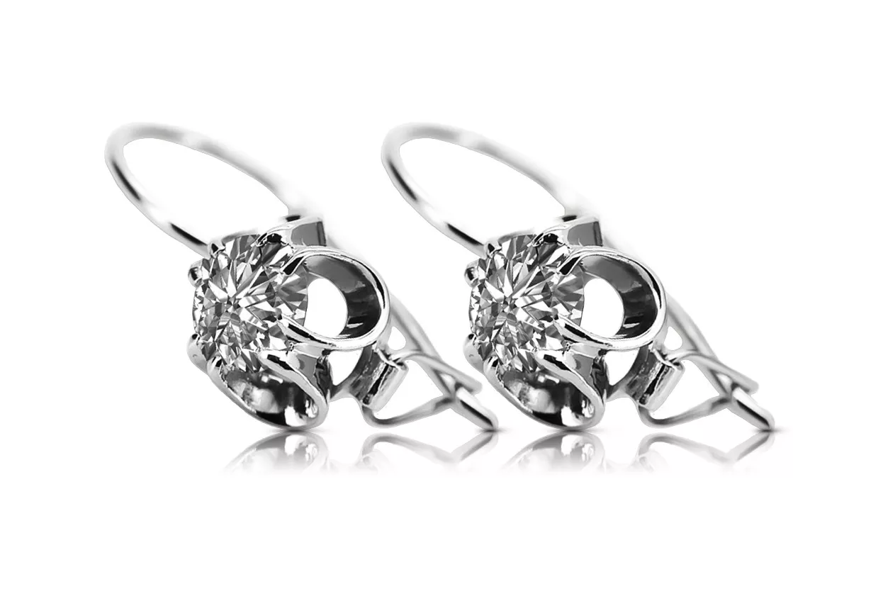 Boucles d'oreilles argent 925 zircon vec035s Vintage