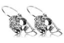 Boucles d'oreilles argent 925 zircon vec035s Vintage