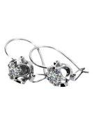Silver 925 zircon earrings vec035s Vintage Russian Soviet style